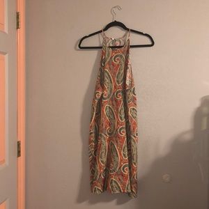 swooped arm hole dress